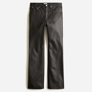J. Crew High-rise slim demi-boot pant in faux leather Size 32